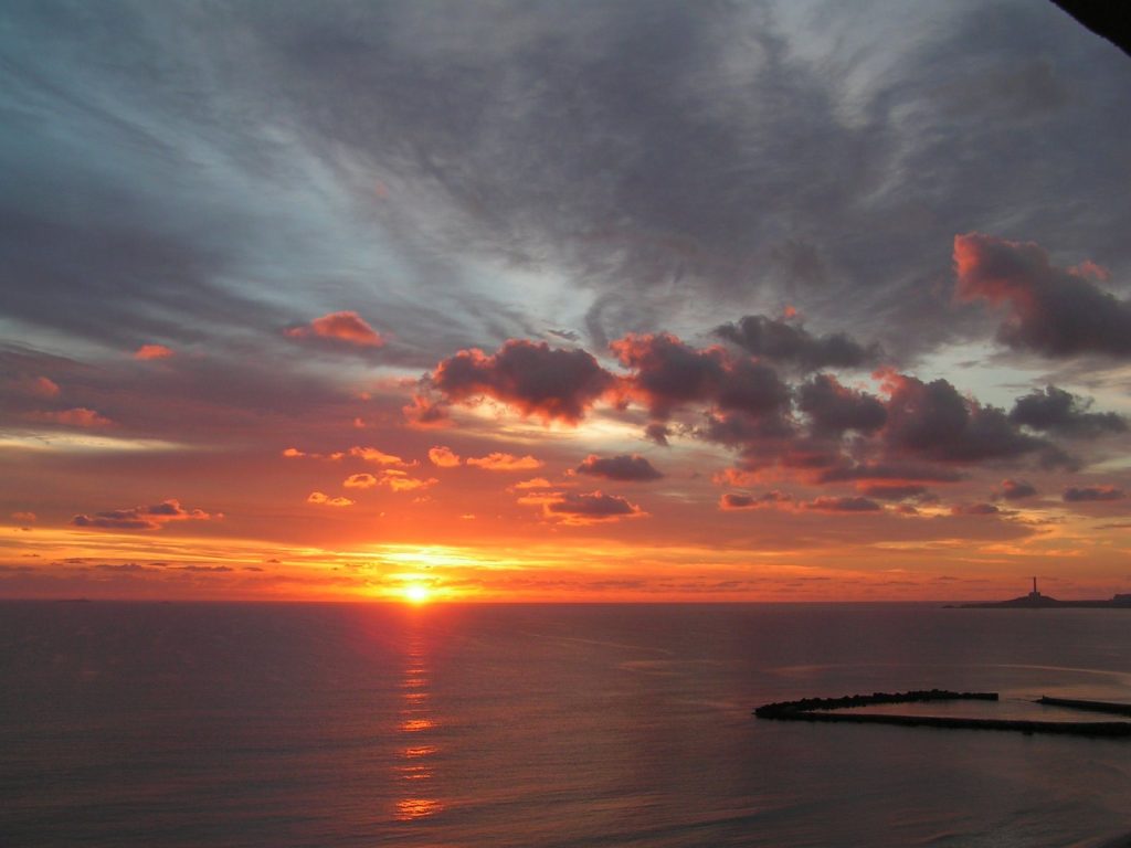 Sunrise over La Manga del Mar Menor in Murcia